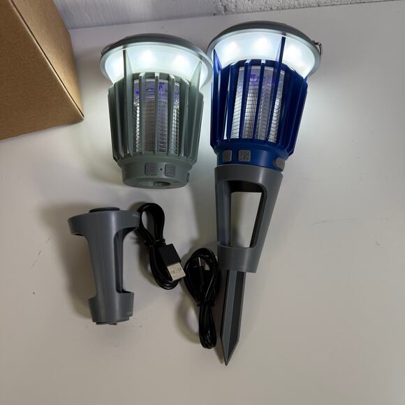 Wisely Solar Bug Zapper Lanterns Removable Spikes – 2PK - Picture 2 of 9